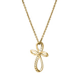 Ardent 10K Yellow Gold Diamond Cross Pendant – 0.1 Ct