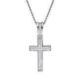 Seraphyne Cross 14K White Gold Diamond Pendant – 1.00 Ct