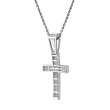 Seraphyne Cross 14K White Gold Diamond Pendant – 1.00 Ct