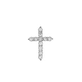 Christian Cross Pommee Diamond Pendant in 10K Yellow Gold