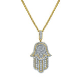 Divine Hamsa Diamond 0.98 (ct. wt.) 14K Yellow Gold Pendant