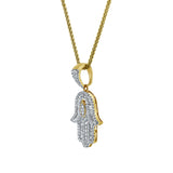 Serene Hamsa Palm Diamond 1.08 (ct. wt.) 14K Yellow Gold Pendant