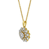 Flower of Life Diamond Pendant in 10K Yellow Gold