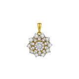 Flower of Life Diamond Pendant in 10K Yellow Gold