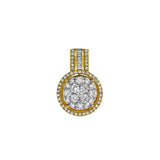 Luna Round Diamond Pendant in 10K Yellow Gold