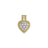 Heart of Grace Diamond Pendant in 10K Yellow Gold