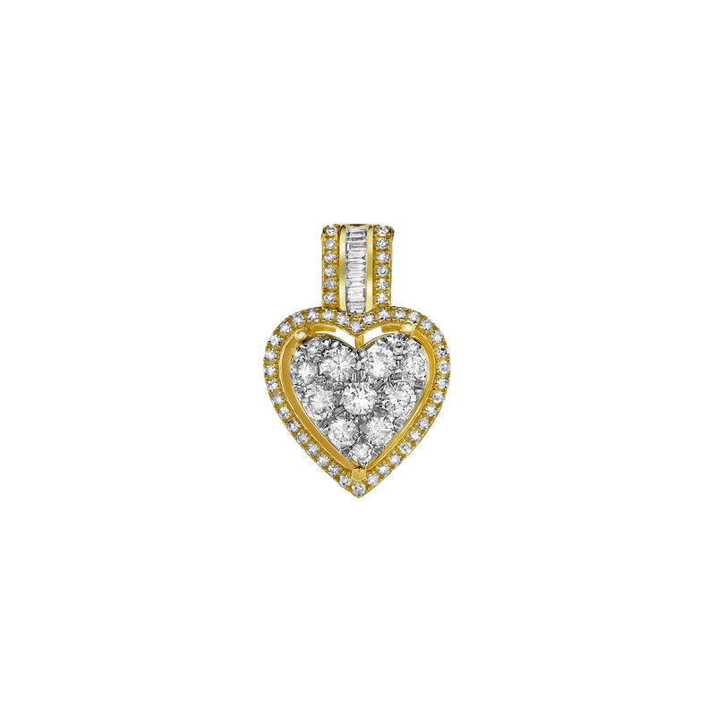 Heart of Grace Diamond Pendant in 10K Yellow Gold