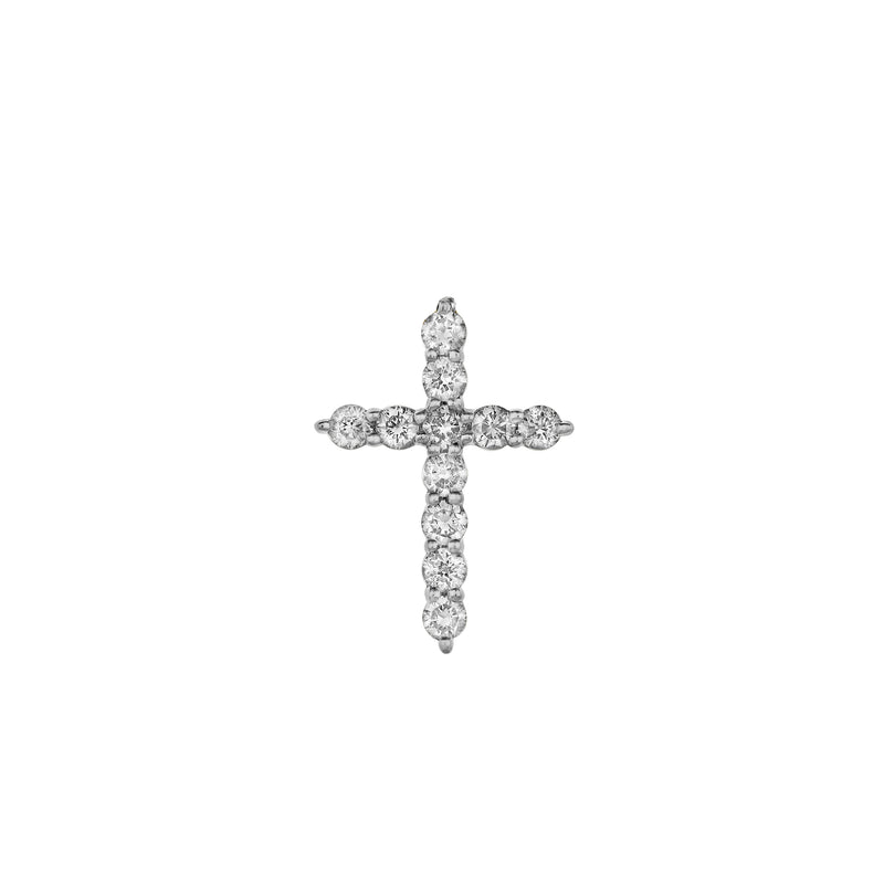 Divine 10K Rose Gold Cross Diamond Pendant - 0.25 Ctw