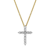 Classic Divine Cross Diamond Pendant in 10K Yellow Gold