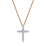 Nazerath 10K Rose Gold Cross Diamond Pendant - 0.33 Ctw