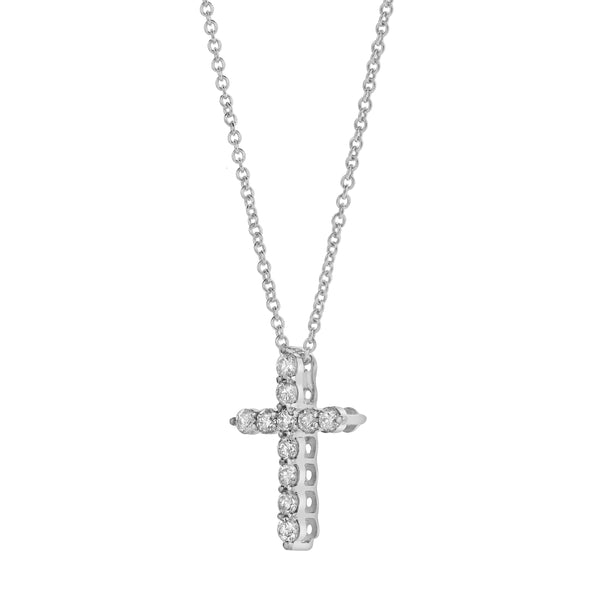 Nazerath 10K White Gold Cross Diamond Pendant - 0.33 Ctw