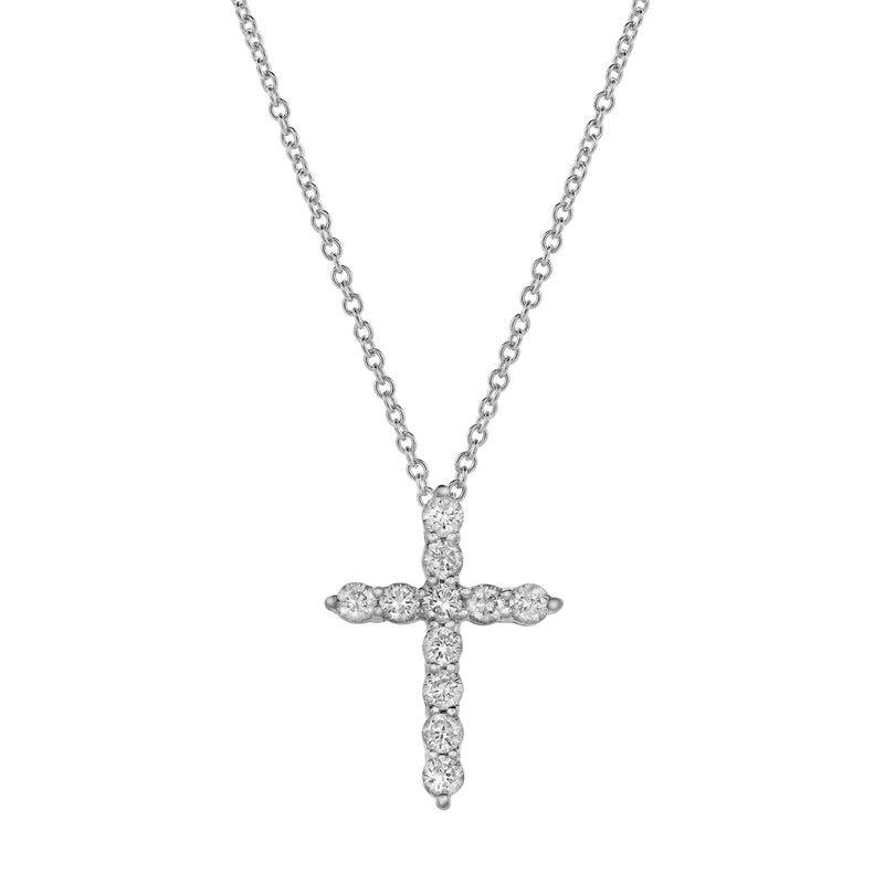 Nazerath 10K White Gold Cross Diamond Pendant - 0.33 Ctw