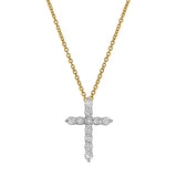 Sacred Cross Diamond Pendant in 10K Yellow Gold