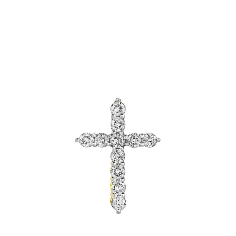 Heavenly Cross Diamond Pendant in 10K Yellow Gold