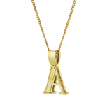 A Initial Diamond Pendant 10K Yellow Gold - 0.6 Carats