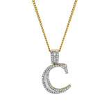 C Initial Diamond Pendant 10K Yellow Gold - 0.63 Carats