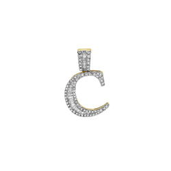 C Initial Diamond Pendant 10K Yellow Gold - 0.63 Carats