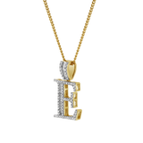E Initial Diamond Pendant 10K Yellow Gold - 0.6 Carats