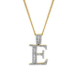 E Initial Diamond Pendant 10K Yellow Gold - 0.6 Carats