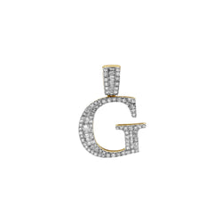 G Initial Diamond Pendant 10K Yellow Gold - 0.64 Carats