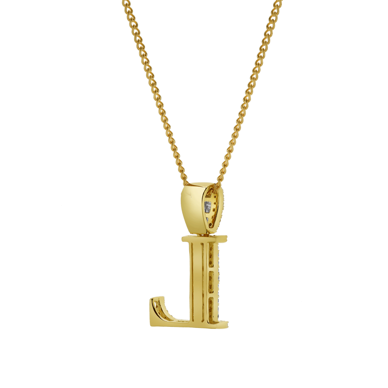 L Initial Diamond Pendant 10K Yellow Gold - 0.52 Carats