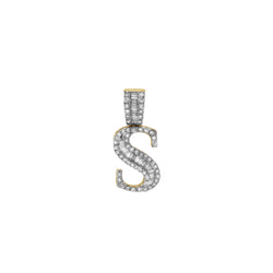 S Initial Diamond Pendant 10K Yellow Gold - 0.57 Carats