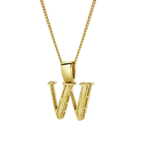 W Initial Diamond Pendant 10K Yellow Gold - 0.82 Carats