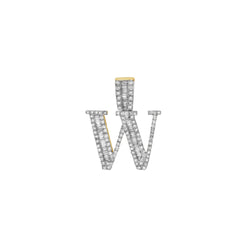 W Initial Diamond Pendant 10K Yellow Gold - 0.82 Carats