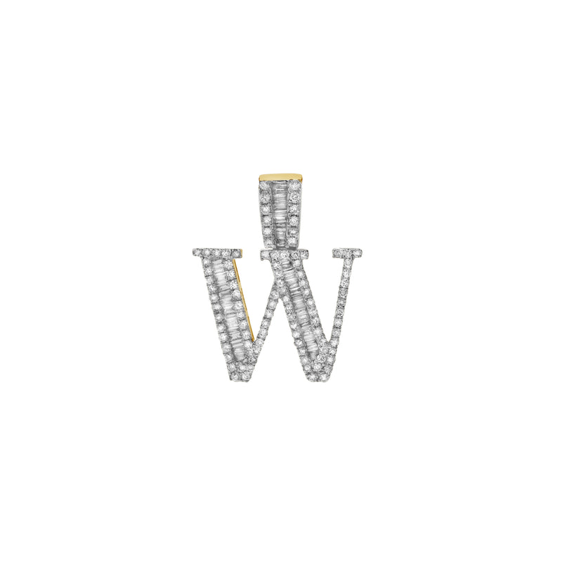 W Initial Diamond Pendant 10K Yellow Gold - 0.82 Carats