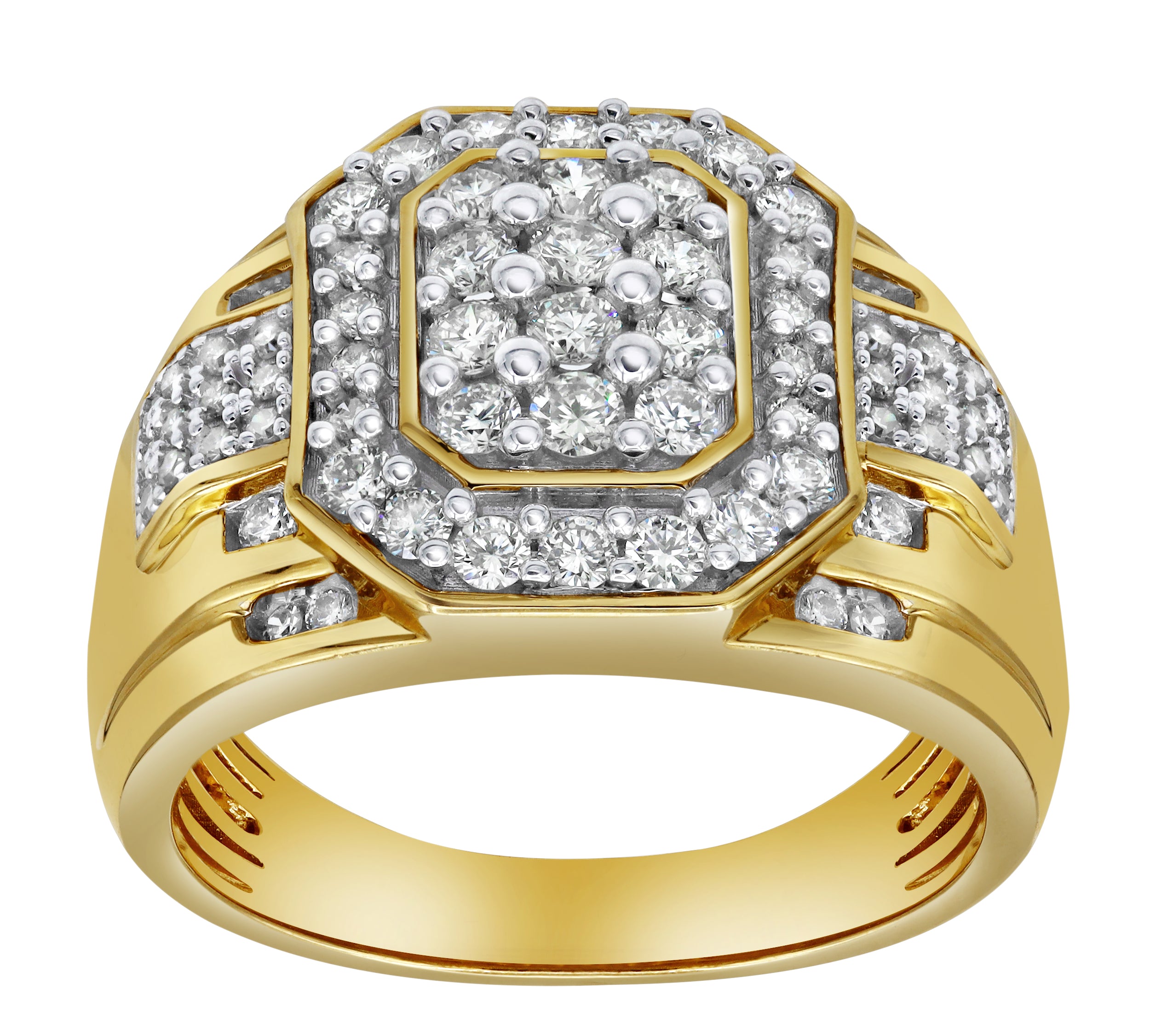 Hexonic Premium Diamond 1.5 (ct. wt.) 14K Yellow Gold Ring