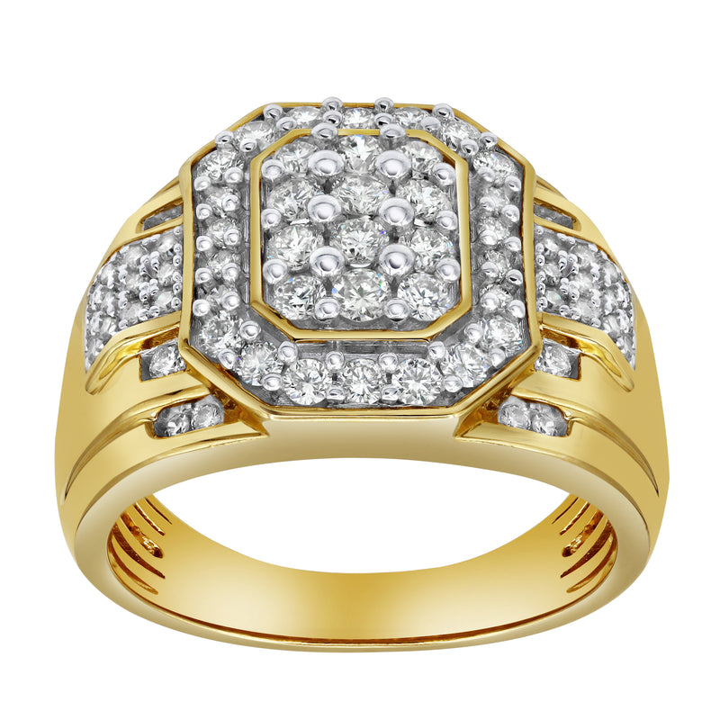 Hexonic Premium Diamond 1.5 (ct. wt.) 14K Yellow Gold Ring