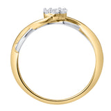 Petalina 0.25 Ct 10K Yellow Gold Floral Diamond Ring