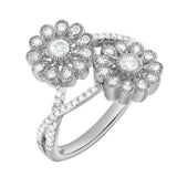 Petals of Promise 0.50 Ct 10K White Gold Diamond Ring