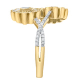 Petals of Promise 0.50 Ct 10K Yellow Gold Floral Diamond Ring