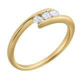 Trilove 14K Yellow Gold Diamond Ring – 0.25 Ct