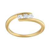 Trilove 14K Yellow Gold Diamond Ring – 0.25 Ct