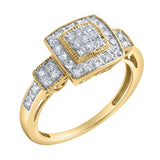 Lunaris 0.45 Ct 10K Yellow Gold Diamond Ring