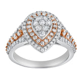 Eternal Drop 1.15 Ct 10K White Gold Diamond Ring