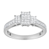 Lumetra 0.55 Ct 10K White Gold Diamond Ring