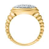 Celeste 0.6 Ct 14K Yellow Gold Puff Diamond Ring