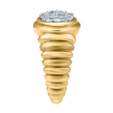 Celeste 0.6 Ct 14K Yellow Gold Puff Diamond Ring