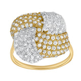 Heiress 1.2 Ct 14K Yellow Gold Knot Pavé Diamond Ring