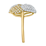 Heiress 1.2 Ct 14K Yellow Gold Knot Pavé Diamond Ring