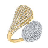 Sable 2.15 Ct 14K Two Tone Pavé Diamond Ring