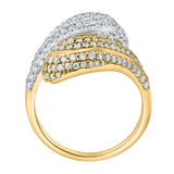 Sable 2.15 Ct 14K Two Tone Pavé Diamond Ring