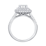 Caelisse 1.00 Ct 14K White Gold Cushion Halo Diamond Ring