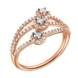 Adoréa 0.7 Ct 14K Rose Gold Diamond Ring