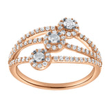 Adoréa 0.7 Ct 14K Rose Gold Diamond Ring