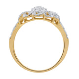 Caeloria 0.95 Ct 14K Yellow Gold Diamond Cluster Ring