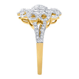 Caeloria 0.95 Ct 14K Yellow Gold Diamond Cluster Ring